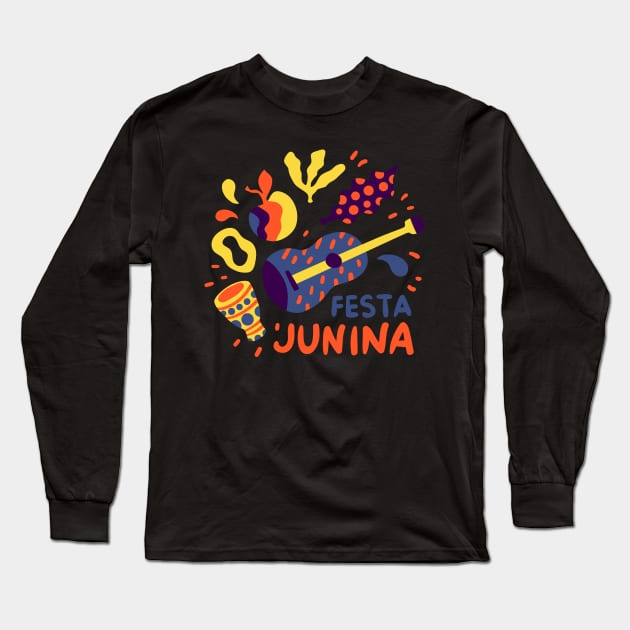 Festa Junina Brazil Long Sleeve T-Shirt by Teewyld